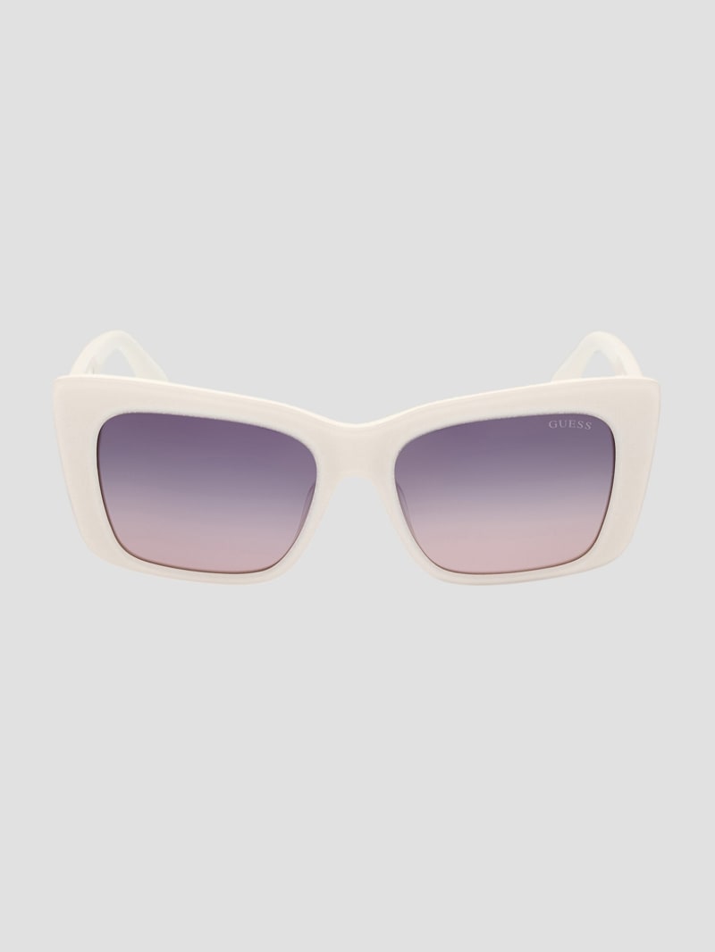Square Logo Print Plastic Sunglasses GUESS