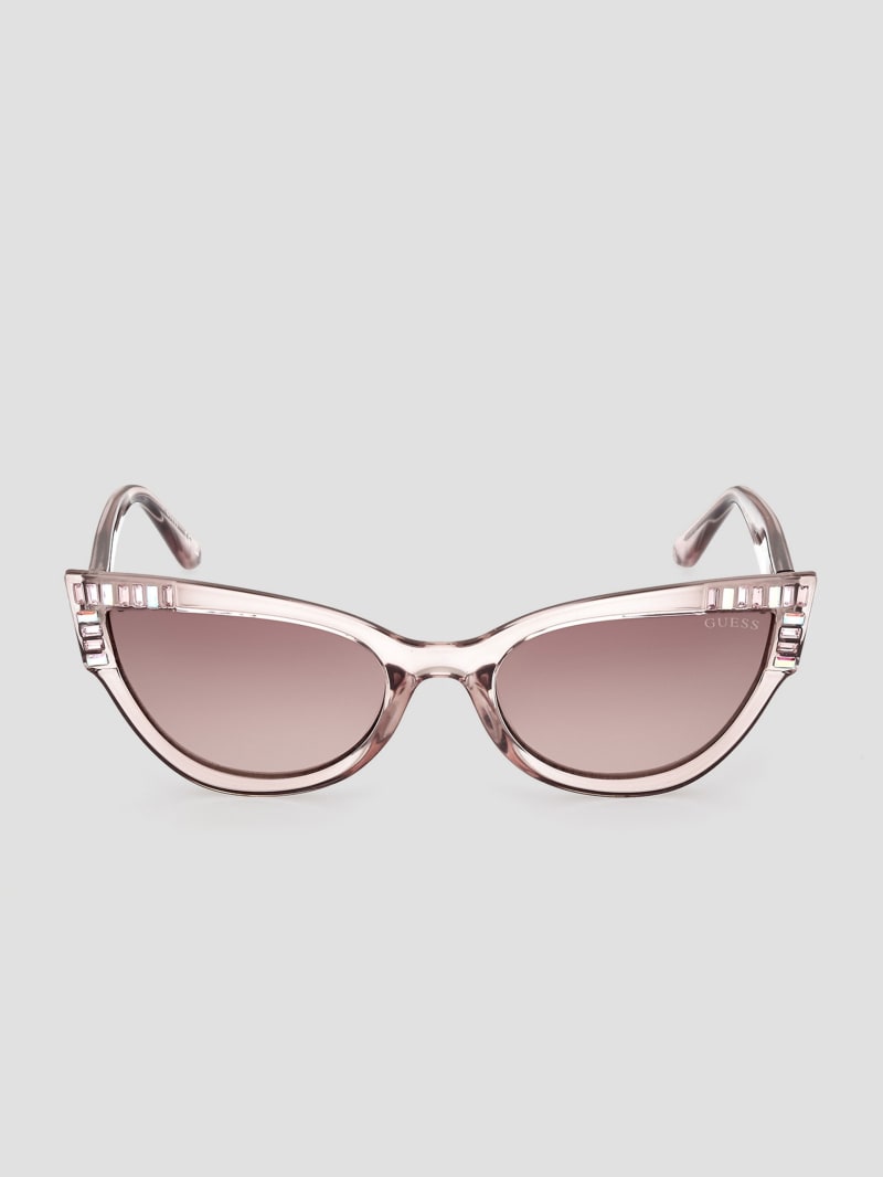 Plastic Cat-Eye Stone Sunglasses
