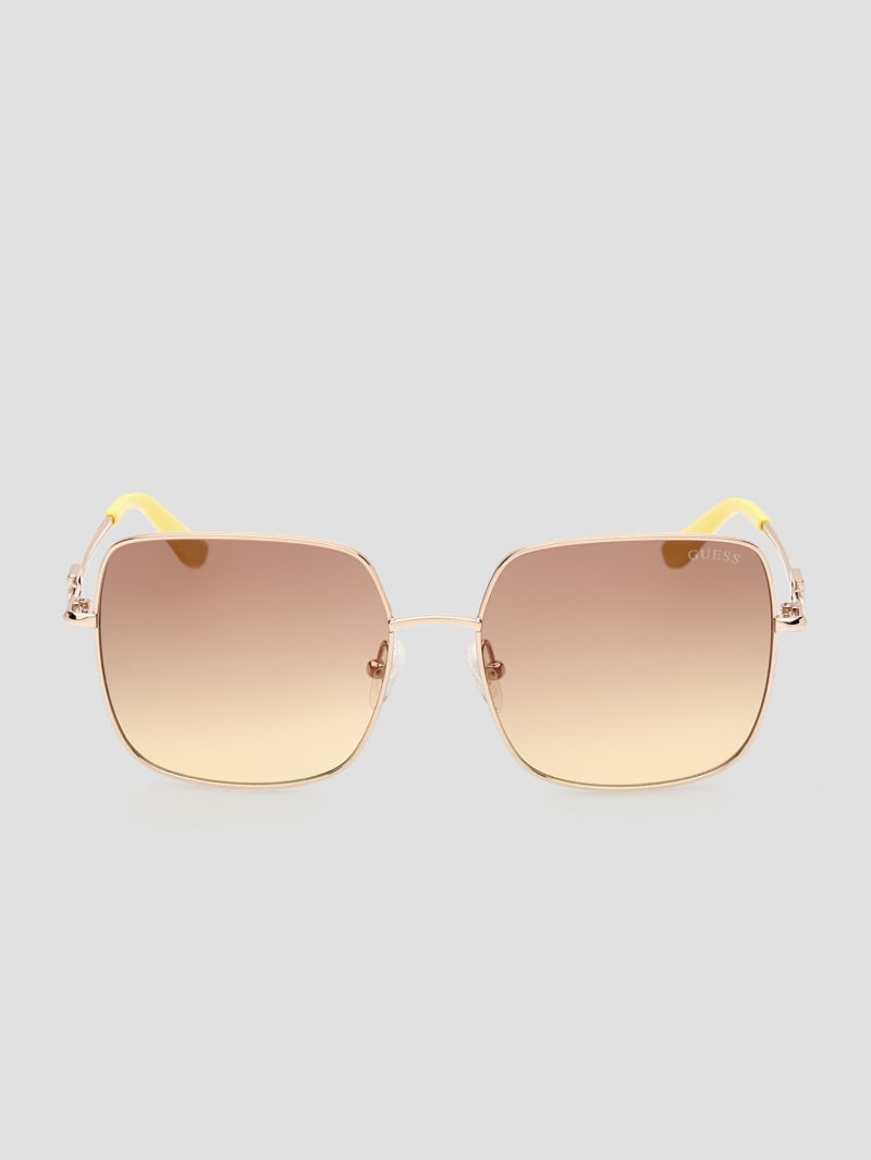 Oversized Square G Metal Sunglasses | GUESS