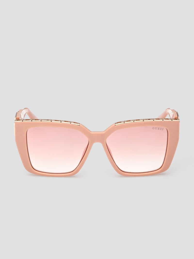Oversized Square G Chain Sunglasses GUESS