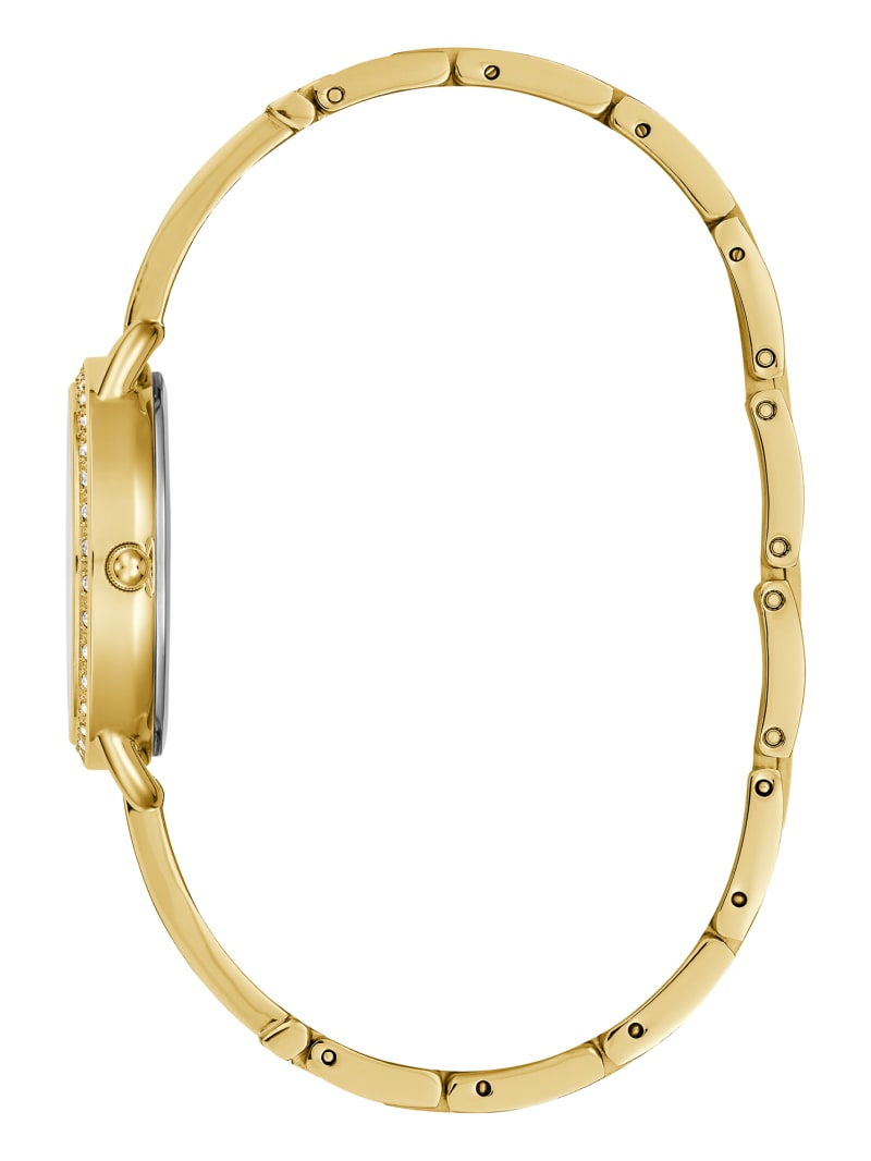 Gold-Tone Crystal Analog Watch