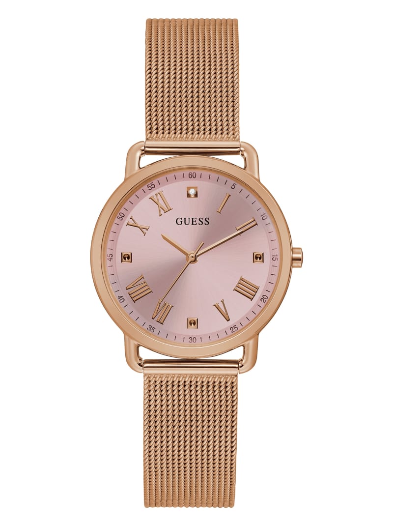 Rose Gold-Tone and Pink Analog Watch