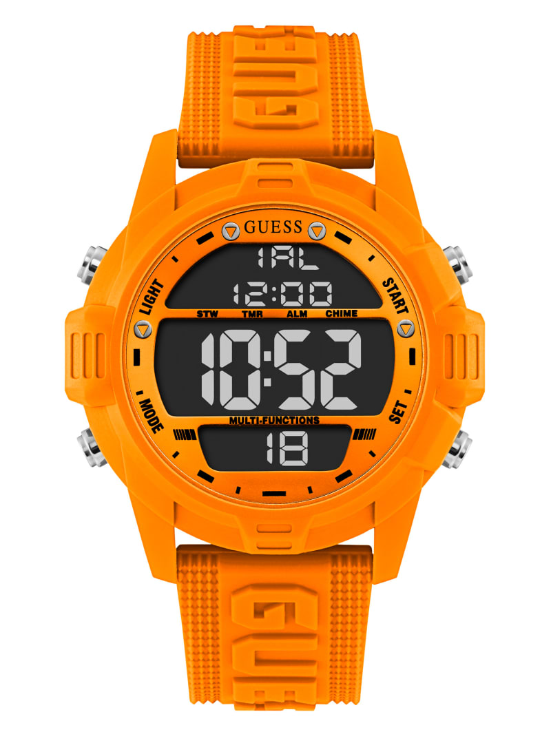 Neon Orange Oversized Digital Watch | GUESS