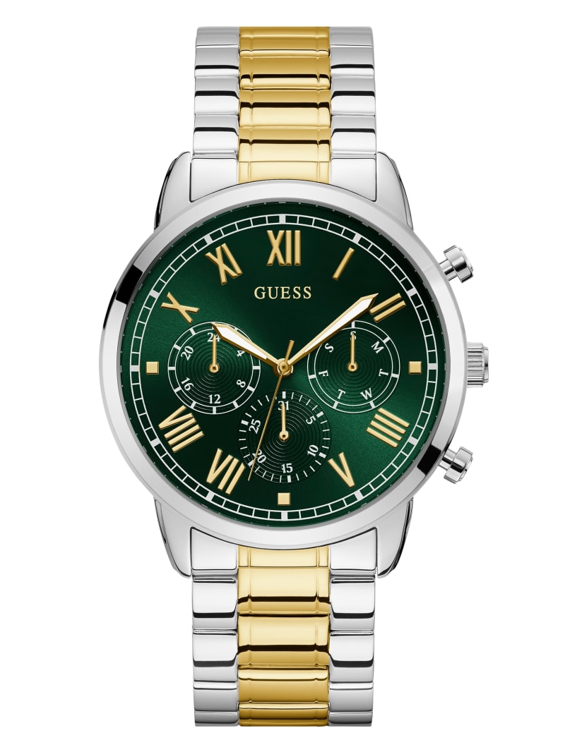 Green Two Tone Multifunction Watch