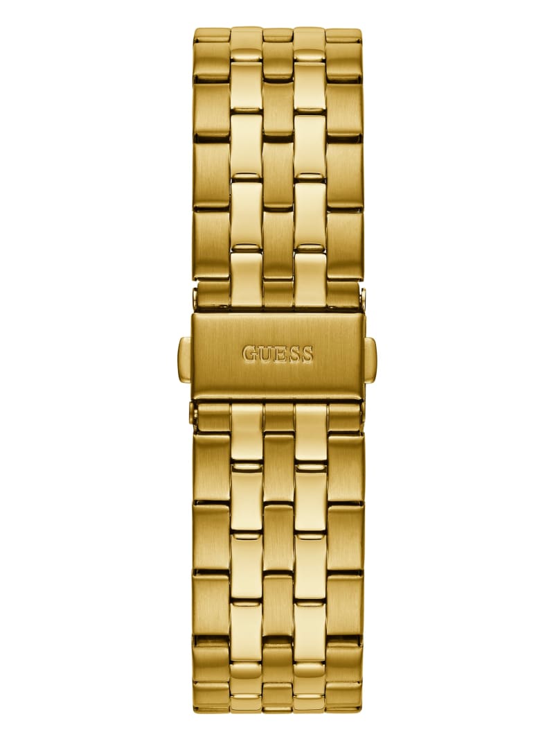Guess Gold-Tone Chrono-Look Multifunction Watch. 3