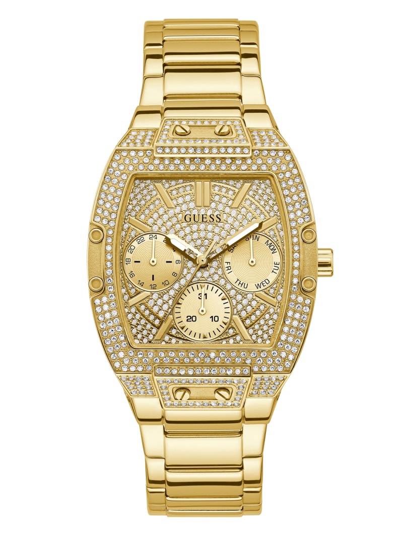 Guess Gold-Tone Multifunction Watch. 3