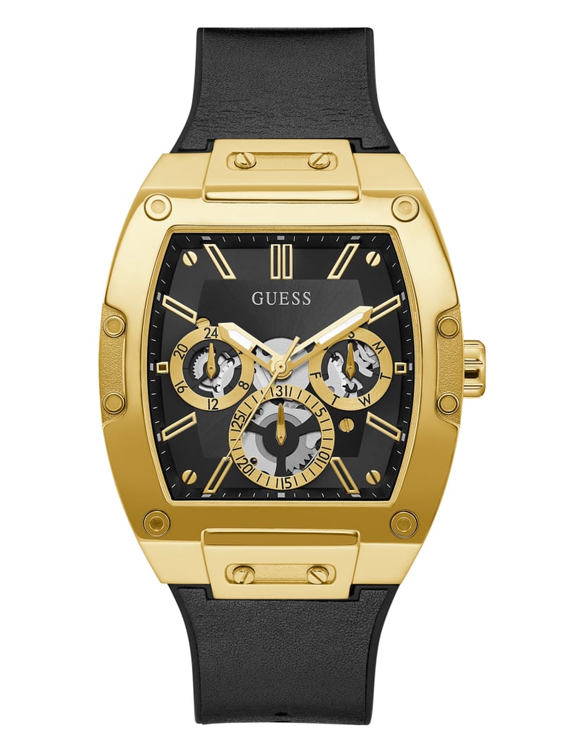 Håndværker apt Fradrage Black And Gold-Tone Square Multifunction Watch | GUESS