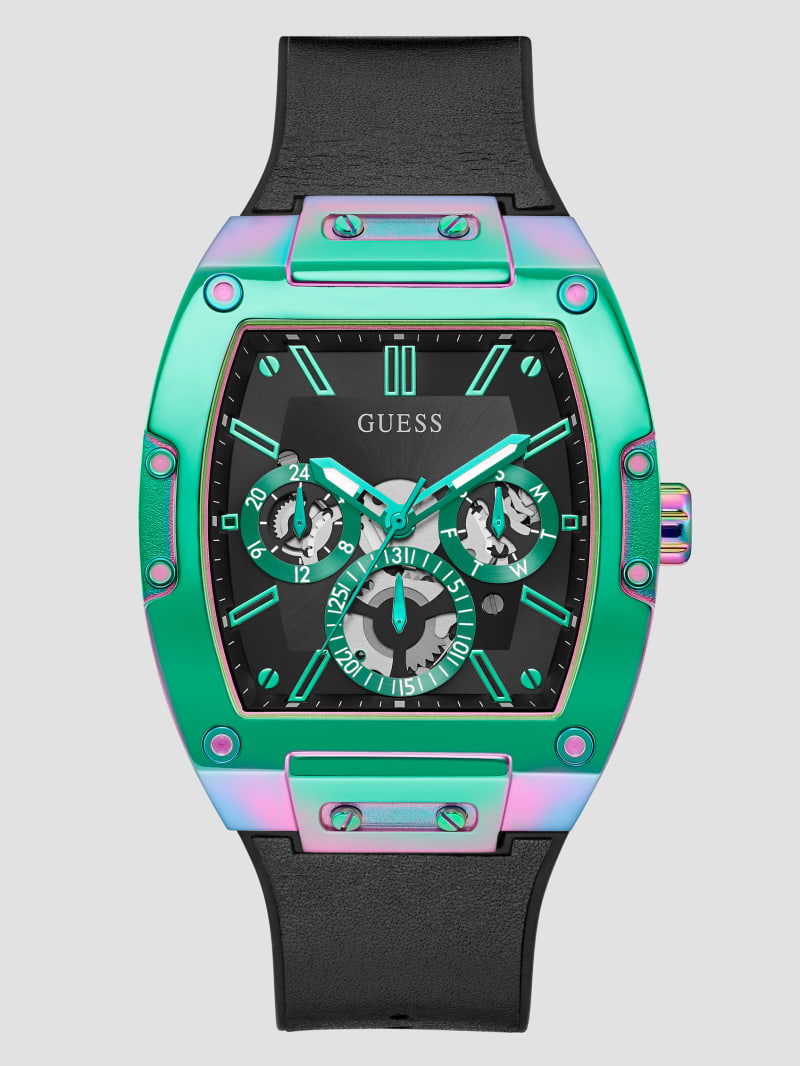 Iridescent and | Multifunction Black Watch GUESS Canada Silicone