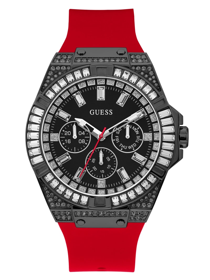 Red and Black Multifunction Watch