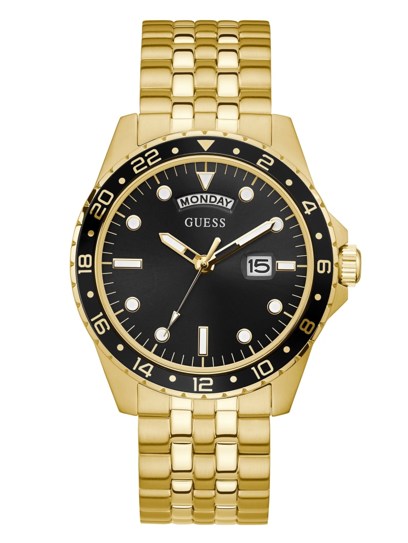 Gold-Tone and Black Sport Watch
