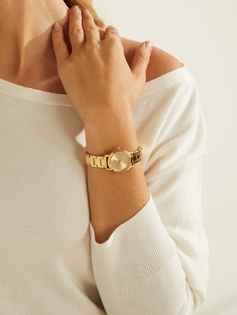 Guess gold clearance diamond watch