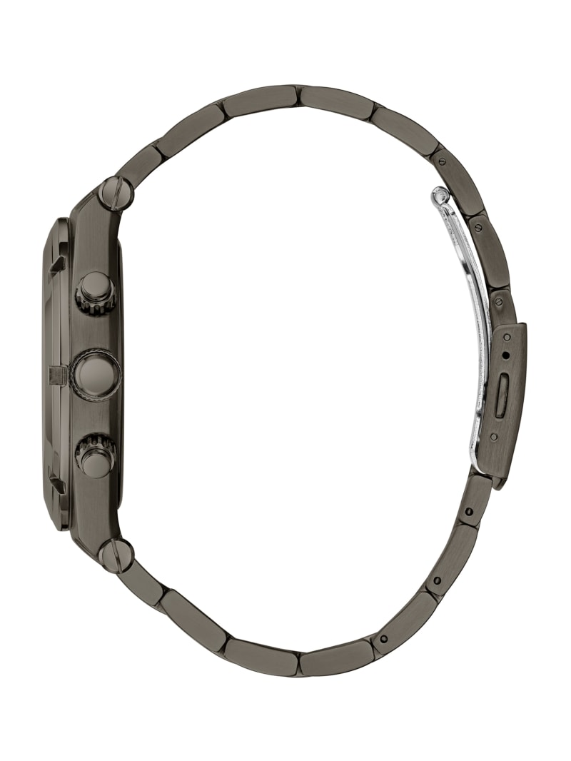 Dark Silver-Tone Multifunction Watch