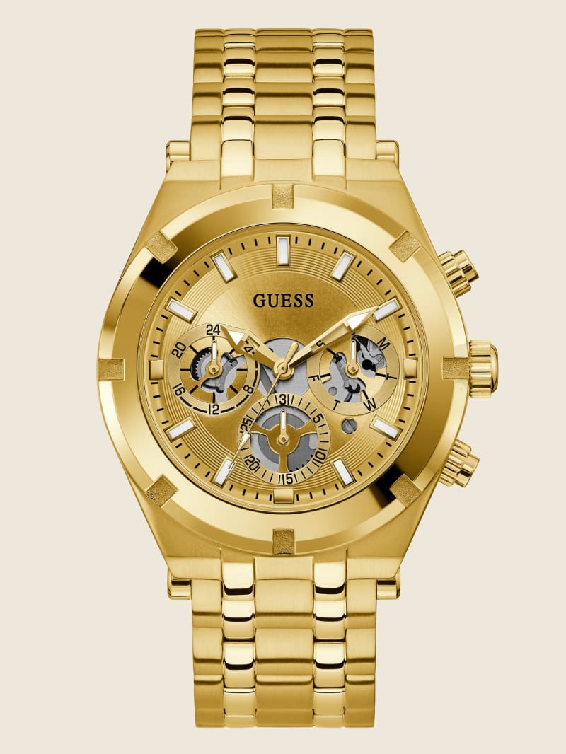 Gold Tone Multifunction Watch