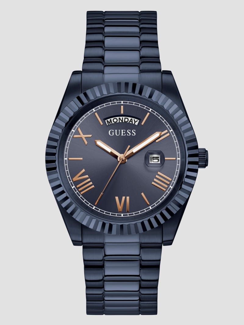 Guess watch navy and rose gold shop