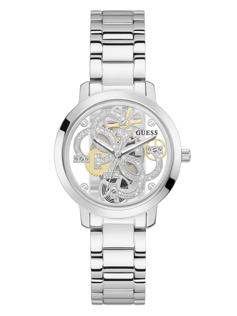 Silver-Tone Quattro G Clear Analog Watch