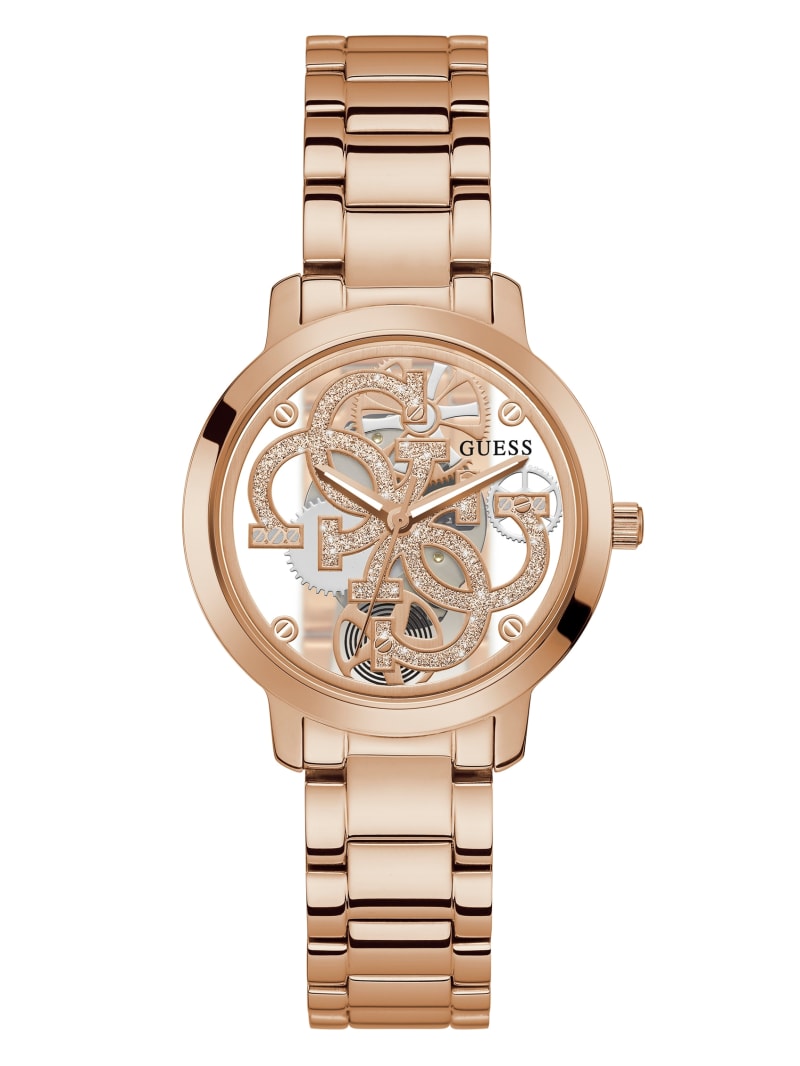 Rose Gold-Tone Quattro G Clear Analog Watch