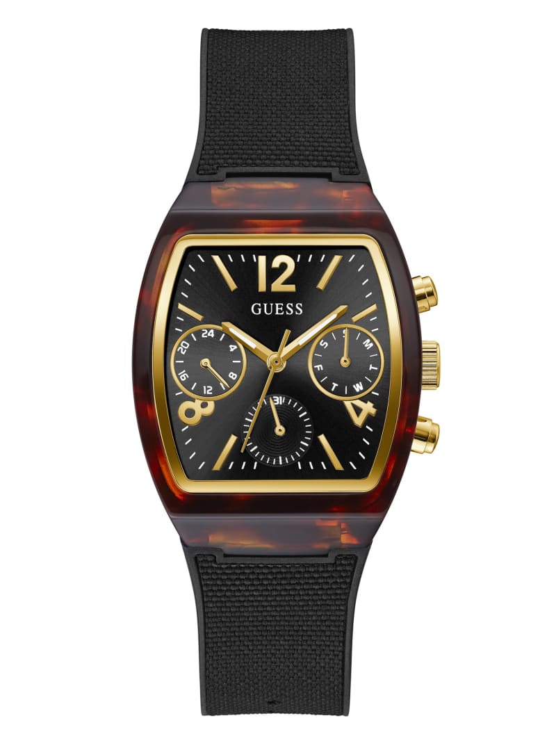 Montre multifonctionnelle en tortoise et en noir