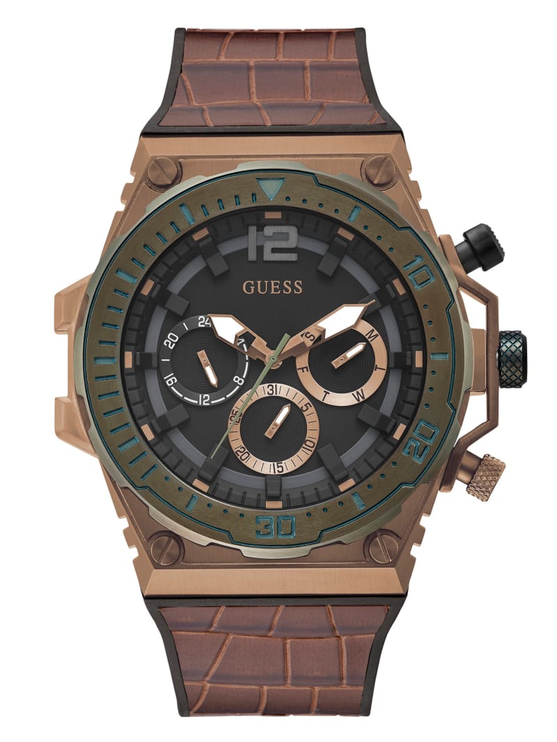 Coffee-Tone and Olive Multifunction Watch