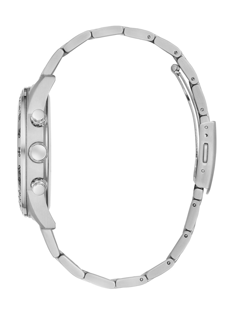 SilverTone And Blue Tachymeter Watch GUESS Factory