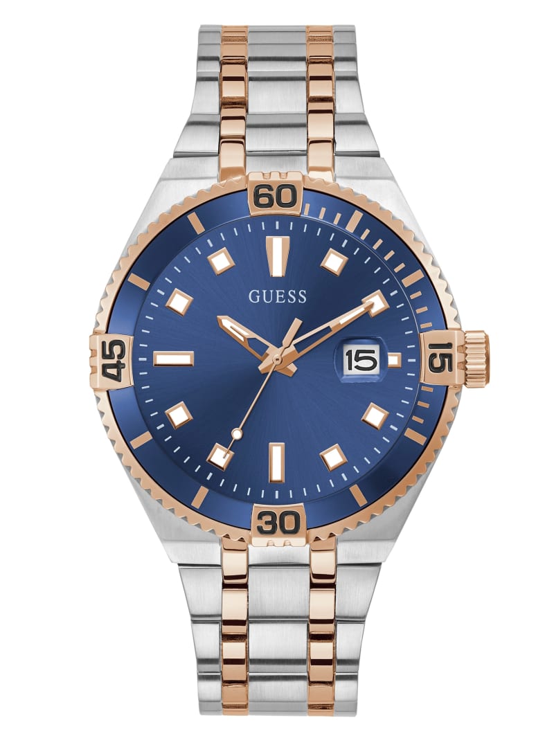 Multi-Tone and Blue Analog Watch