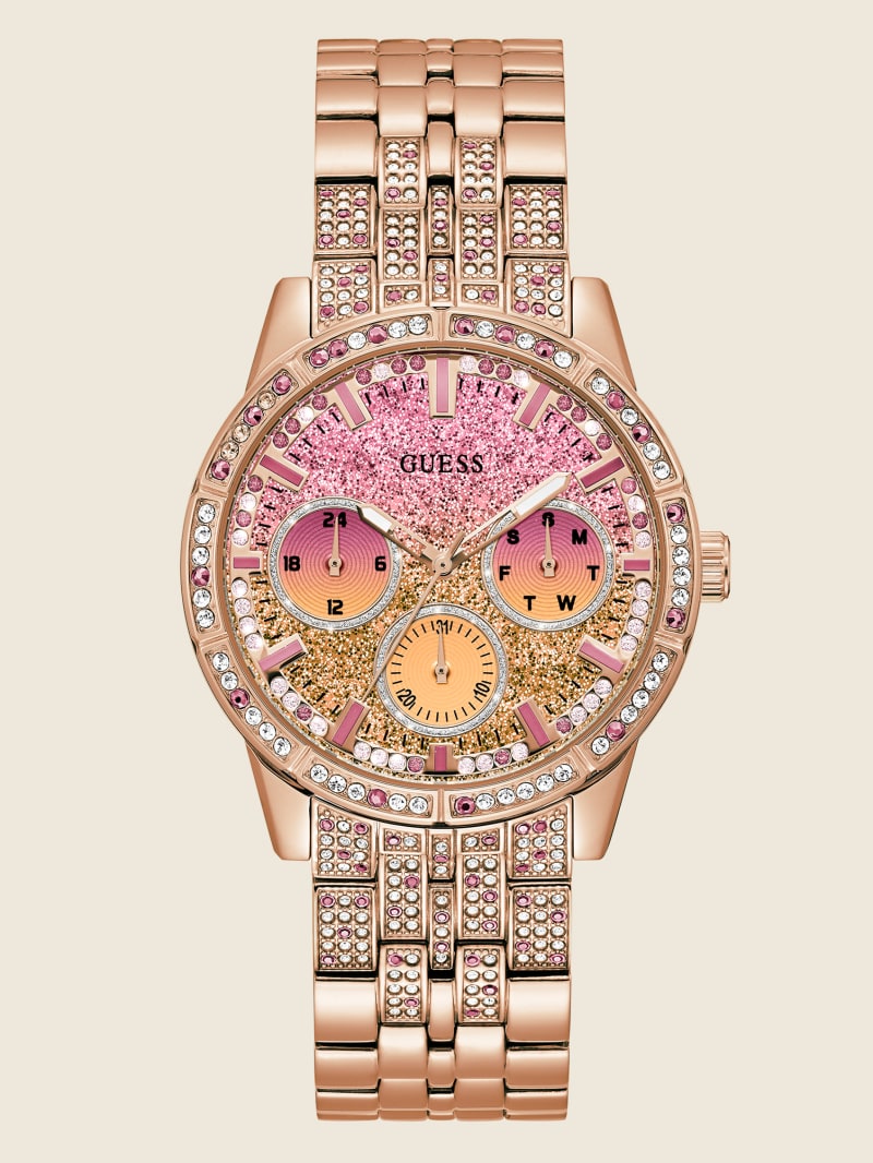 Rose Gold-Tone Multifunction Watch