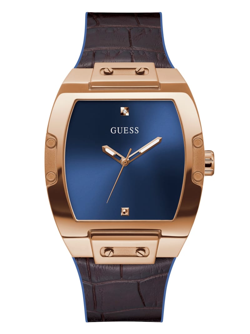 Guess watch navy and rose gold new arrivals