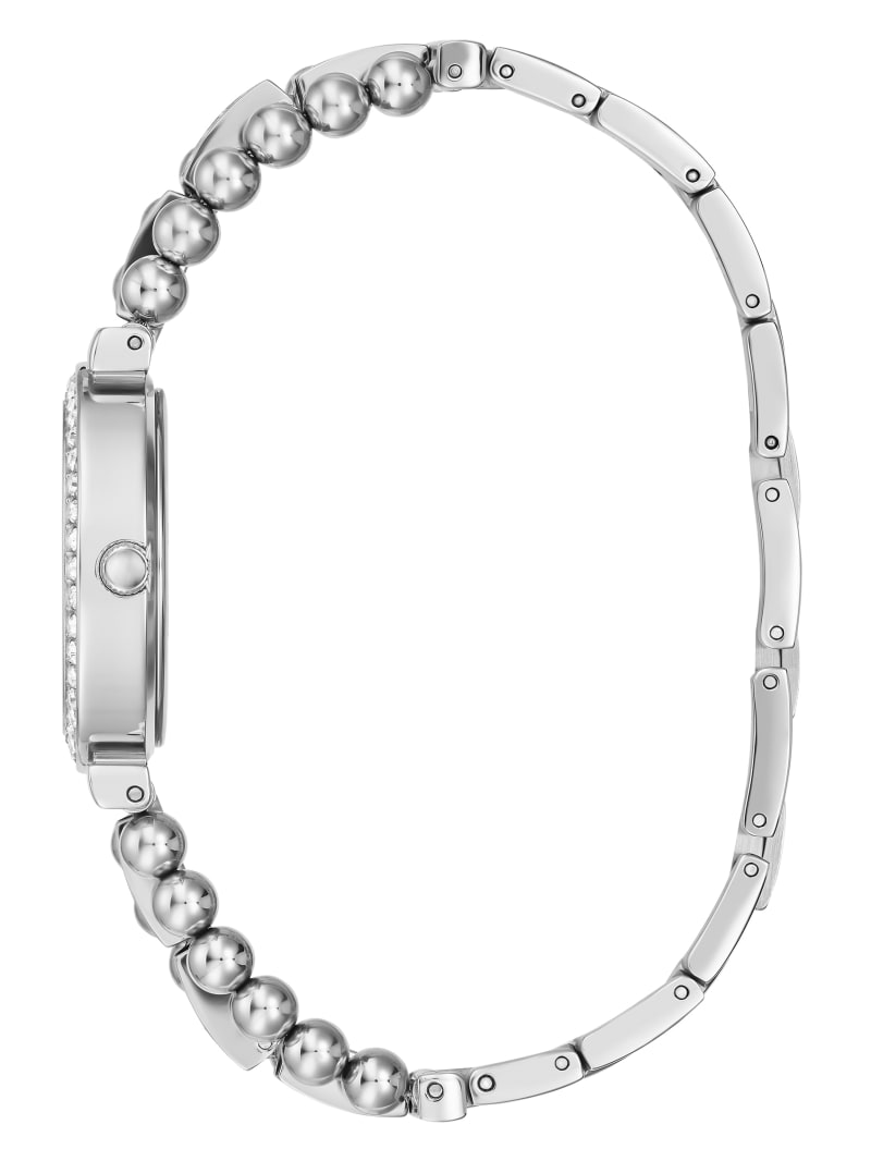 Guess Orologio Da Donna GW0403L1 – Analogico, Cassa Argento, Bracciale Metallo – 11 Mm, Chiusura Pieghevole