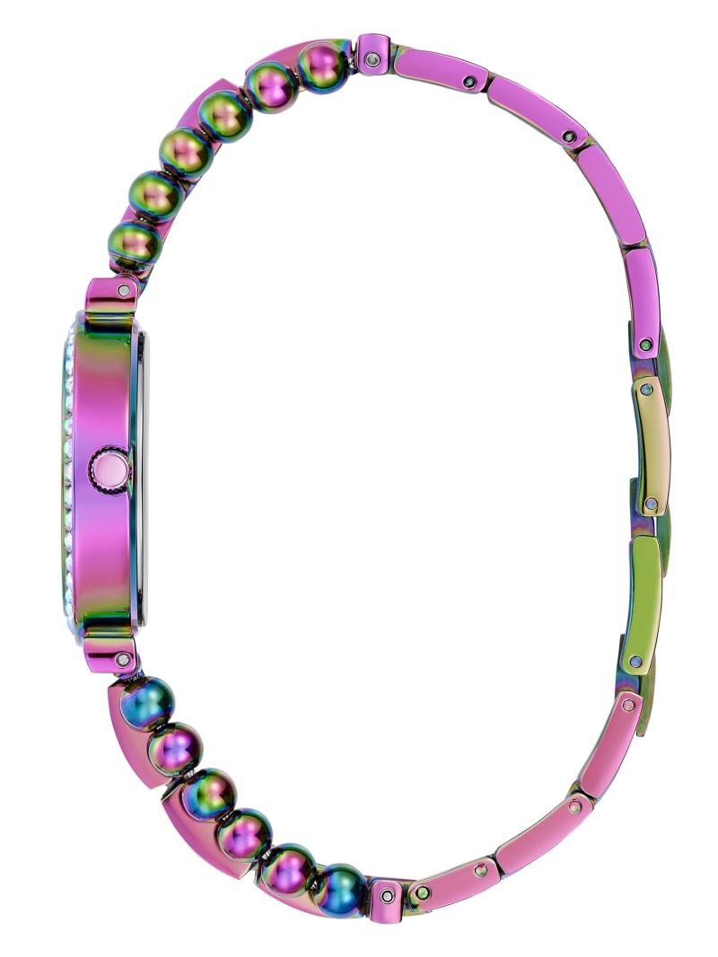 Iridescent Rhinestone Analog Watch