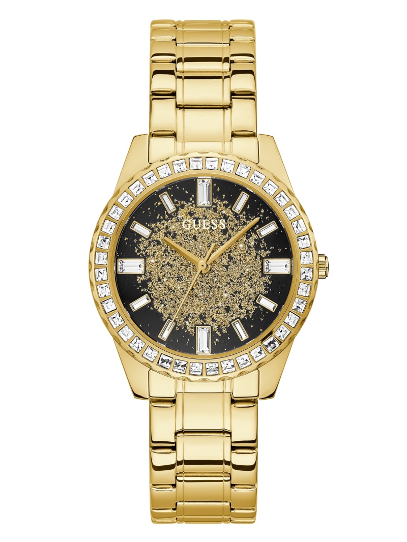 Gold-Tone Crystal Analog Watch