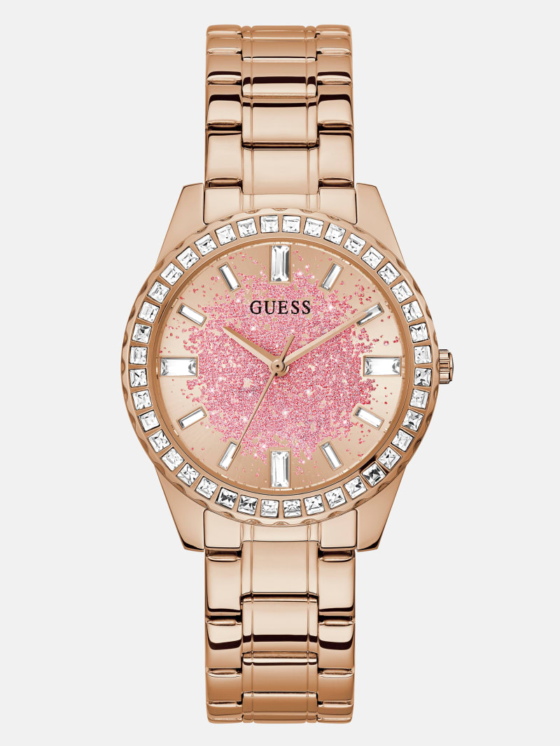 Rose Gold Tone Analog Watch GUESS Factory Ca