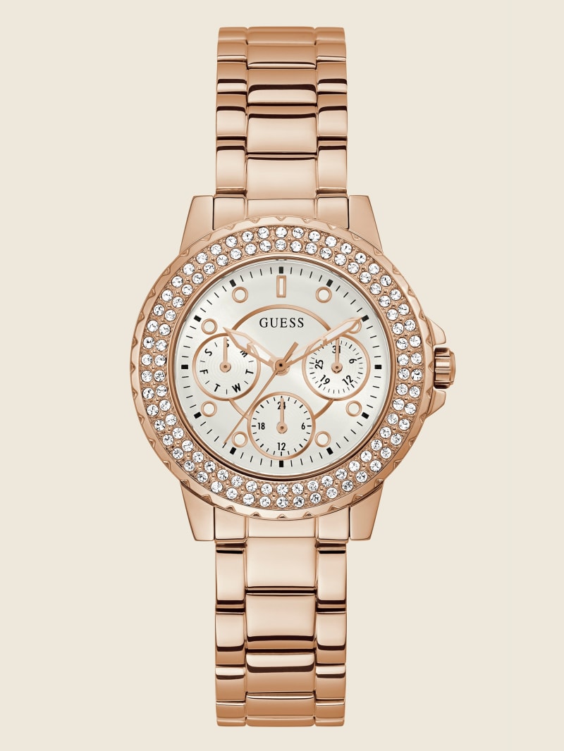 Guess rose gold watch discount