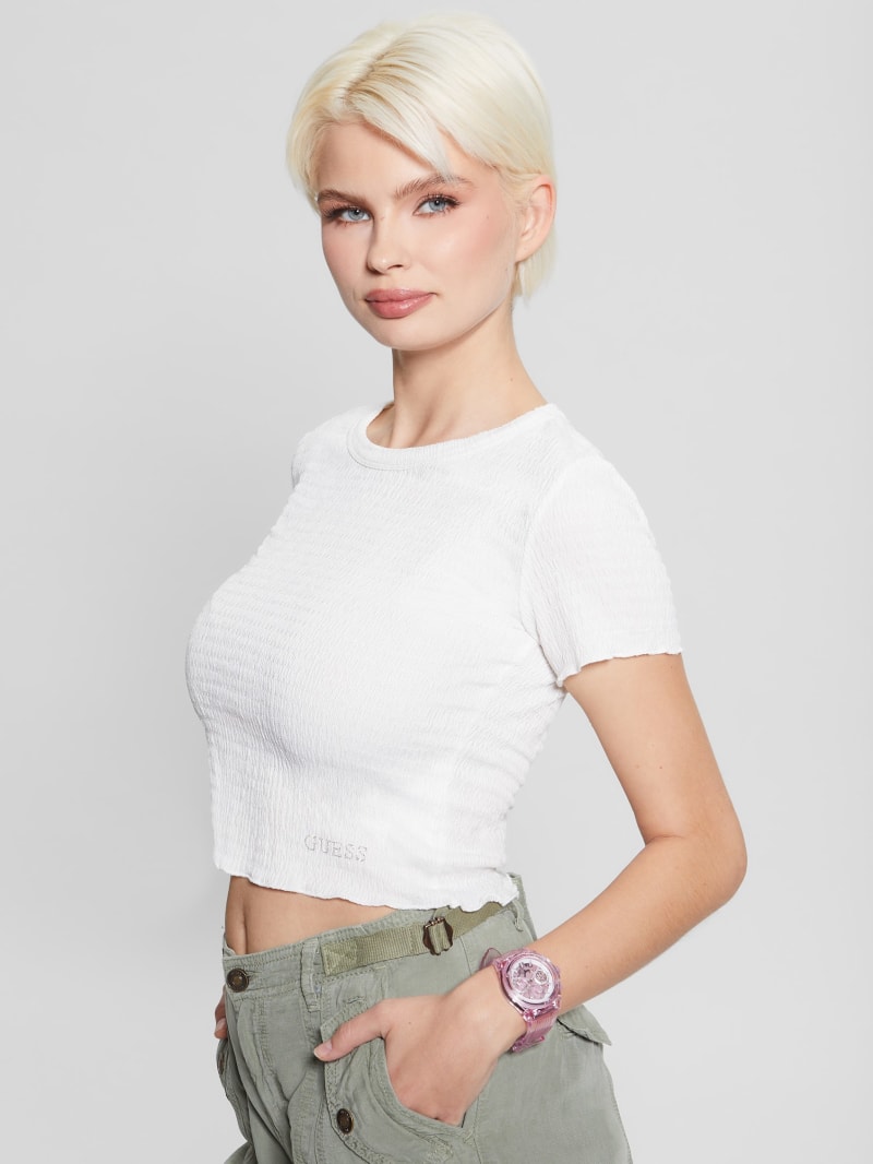 Pink Transparent Multifunction Watch