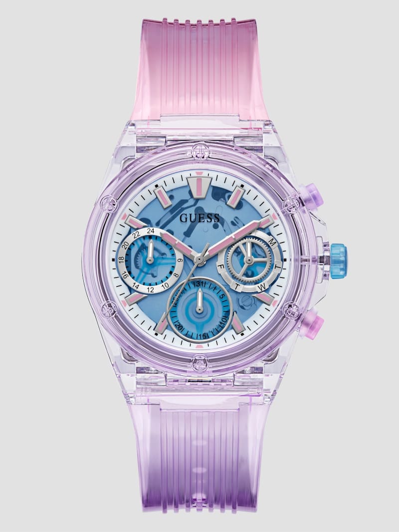 Pink and Purple Multifunction Watch