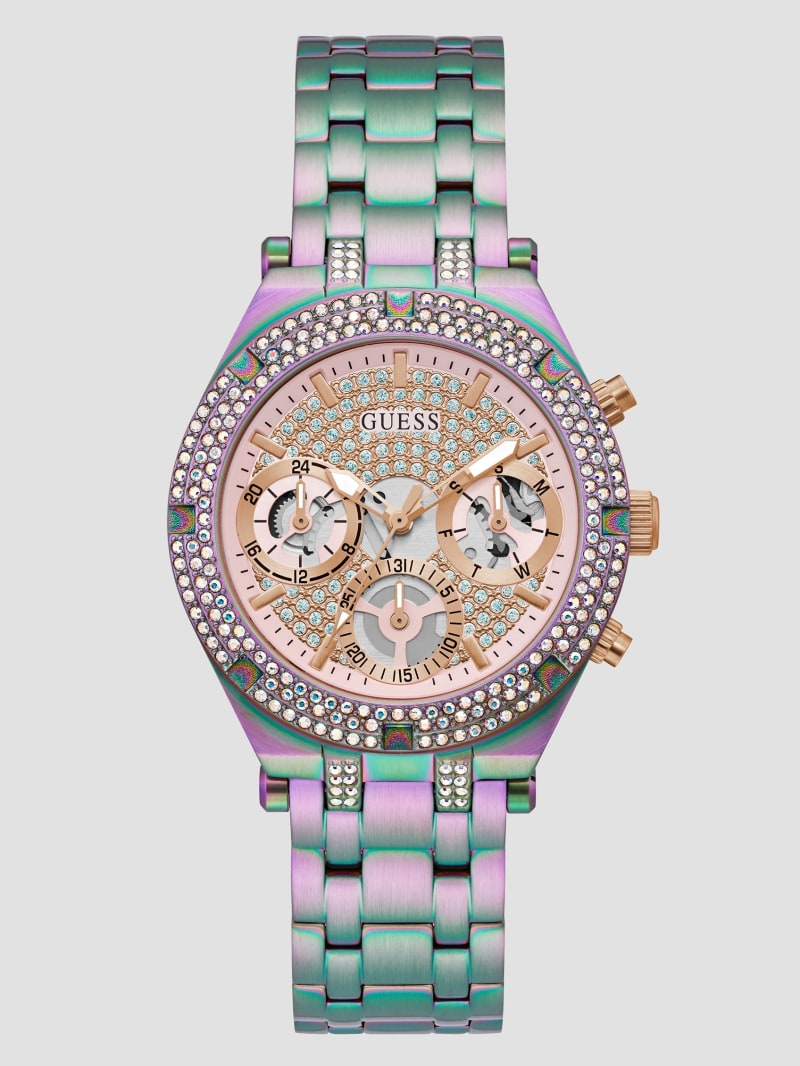 GUESS Watch Iridescent Crystal | and Multifunction