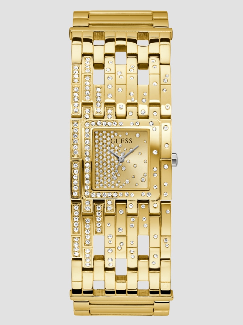 Guess watch women's gold tone bracelet 22mm u0135l2 discount