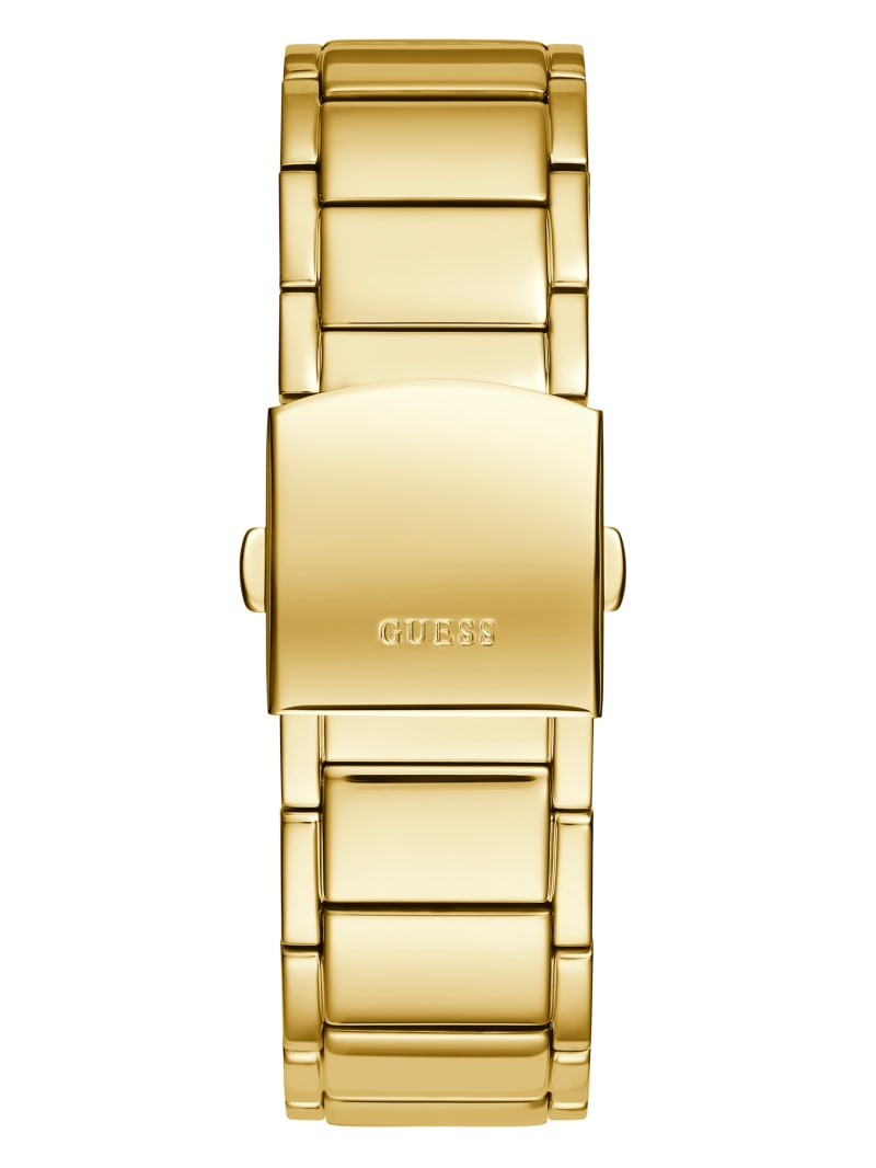 Gold-Tone Exposed Dial Multifunction Watch | GUESS