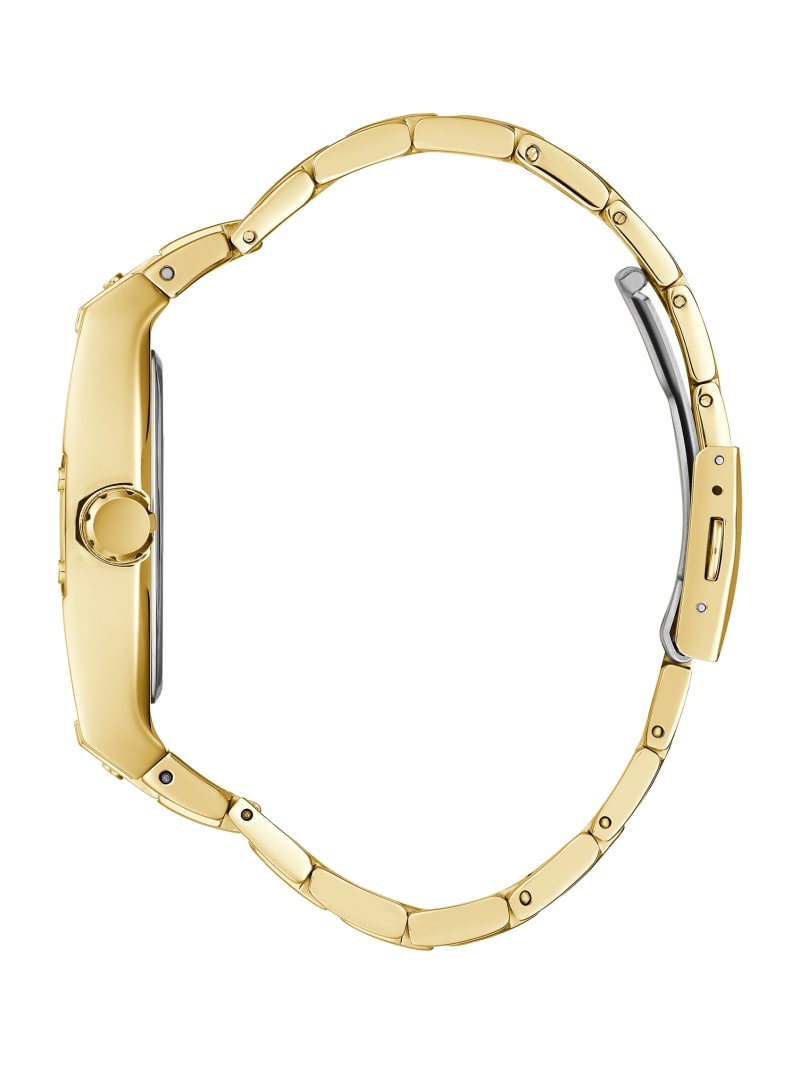 and | GUESS Multifunction Watch Gold-Tone Green