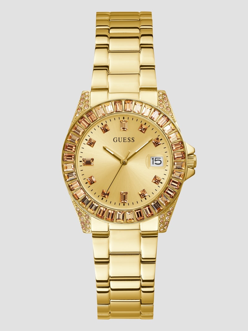 Montre connectée cristal doré top