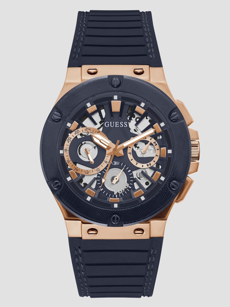 Guess watch navy and rose gold cheap