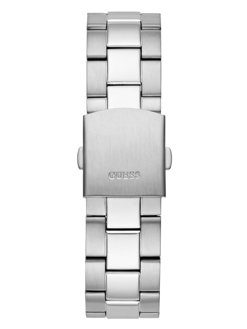 Silver Tone and Navy Multifunction Watch GUESS Canada