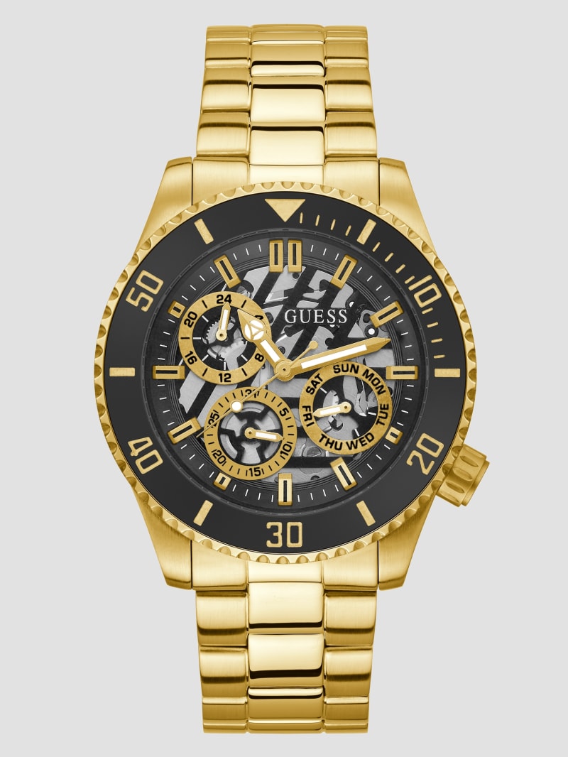 Gold and black guess watch outlet