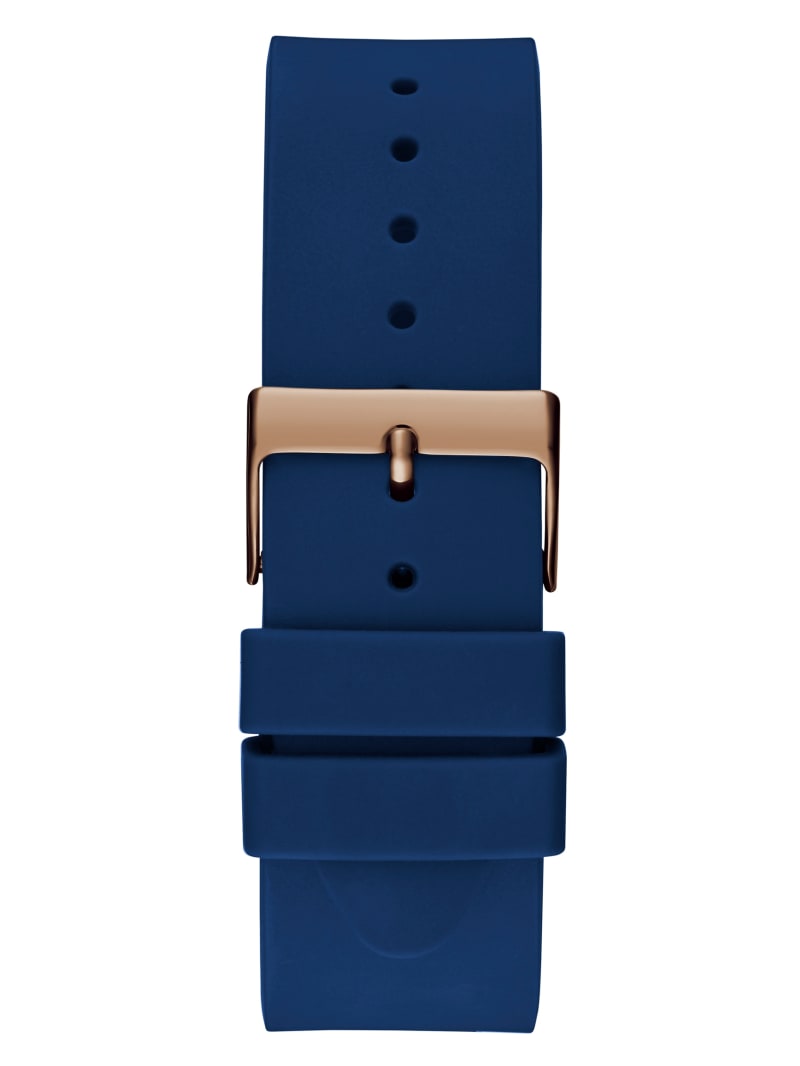 Guess men's blue and rose gold watch sale