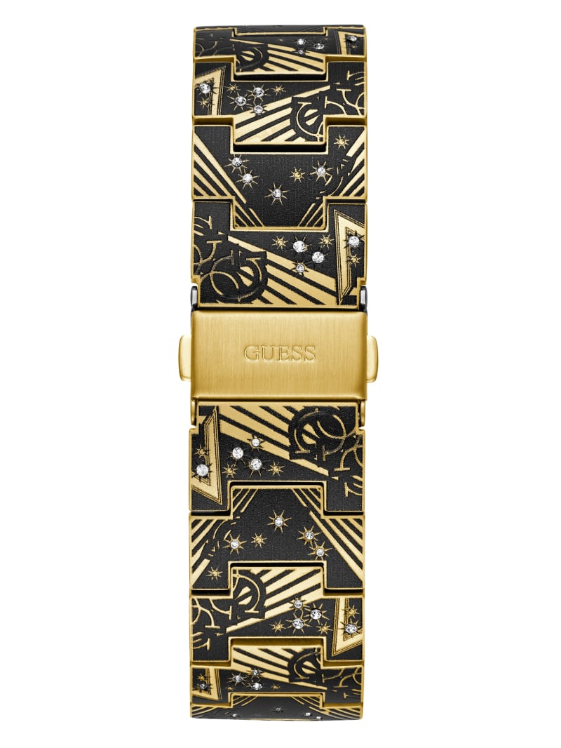 Printed Gold-Tone Analog Watch