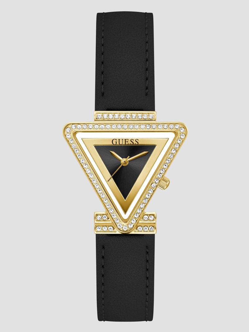 Guess gold watch black face new arrivals