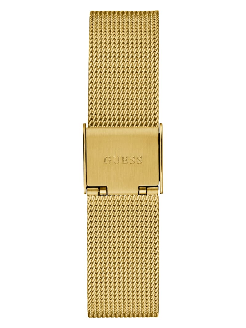 Gold Tone Triangle Mesh Analog Watch GUESS