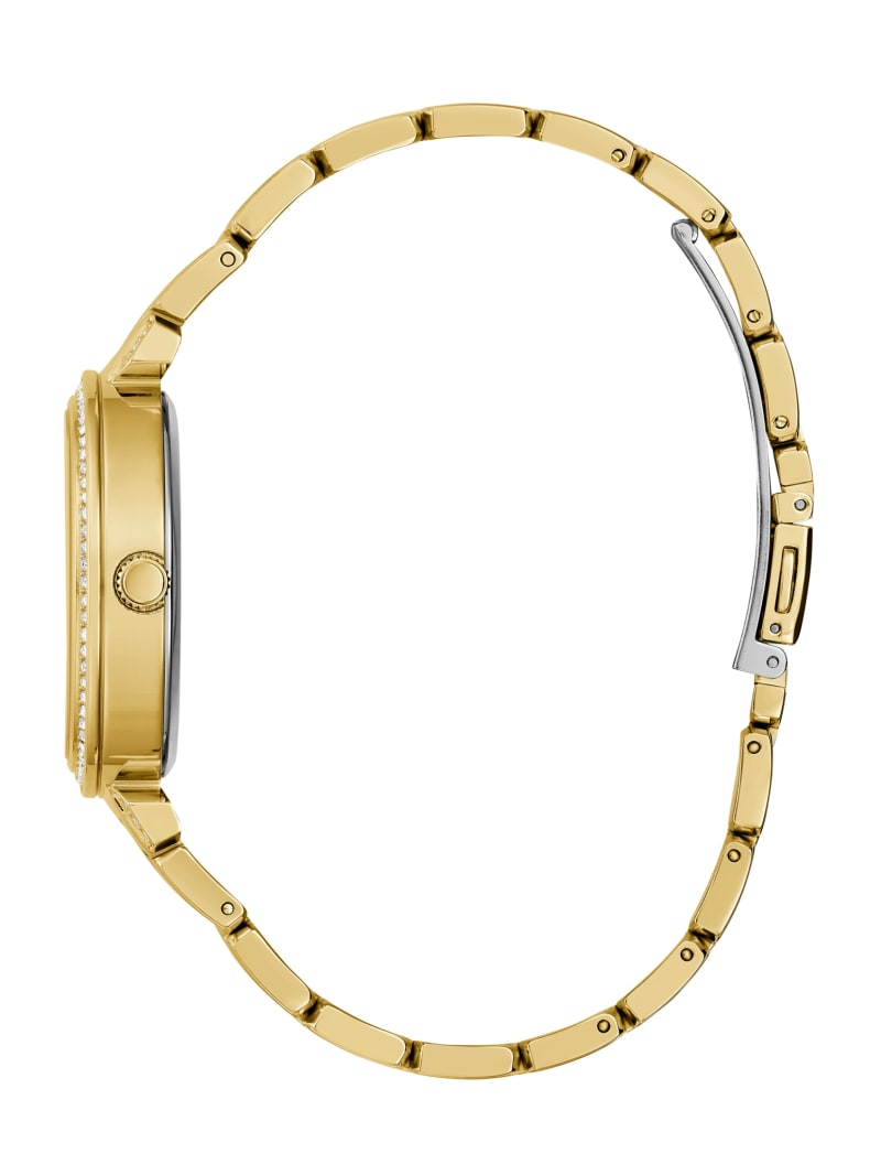 Gold-Tone Floral Cut-Through Analog Watch | GUESS