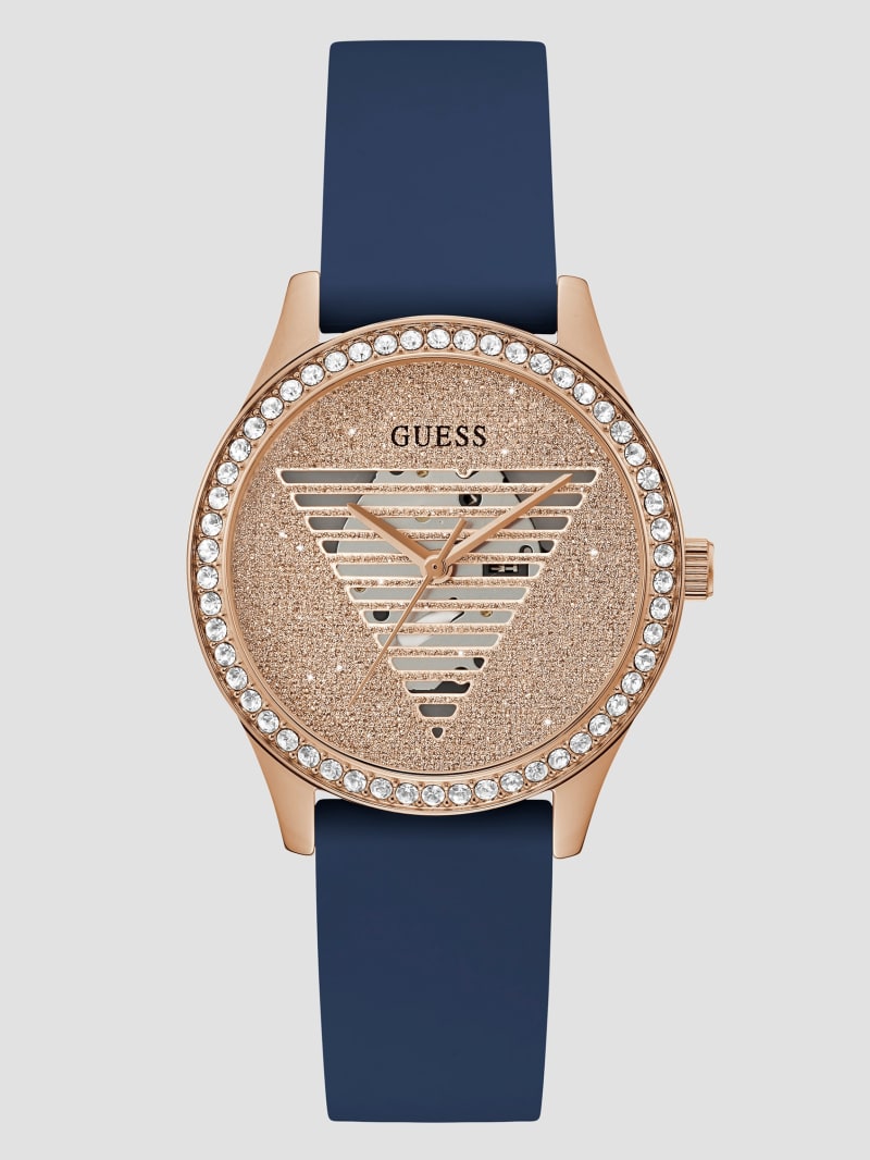 Lady Idol Rose Gold Silicon Watch GUESS