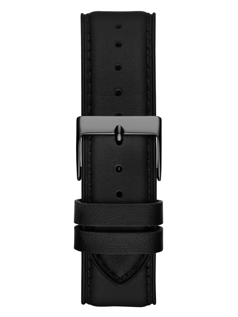 Guess watch women's black leather strap g76030l discount