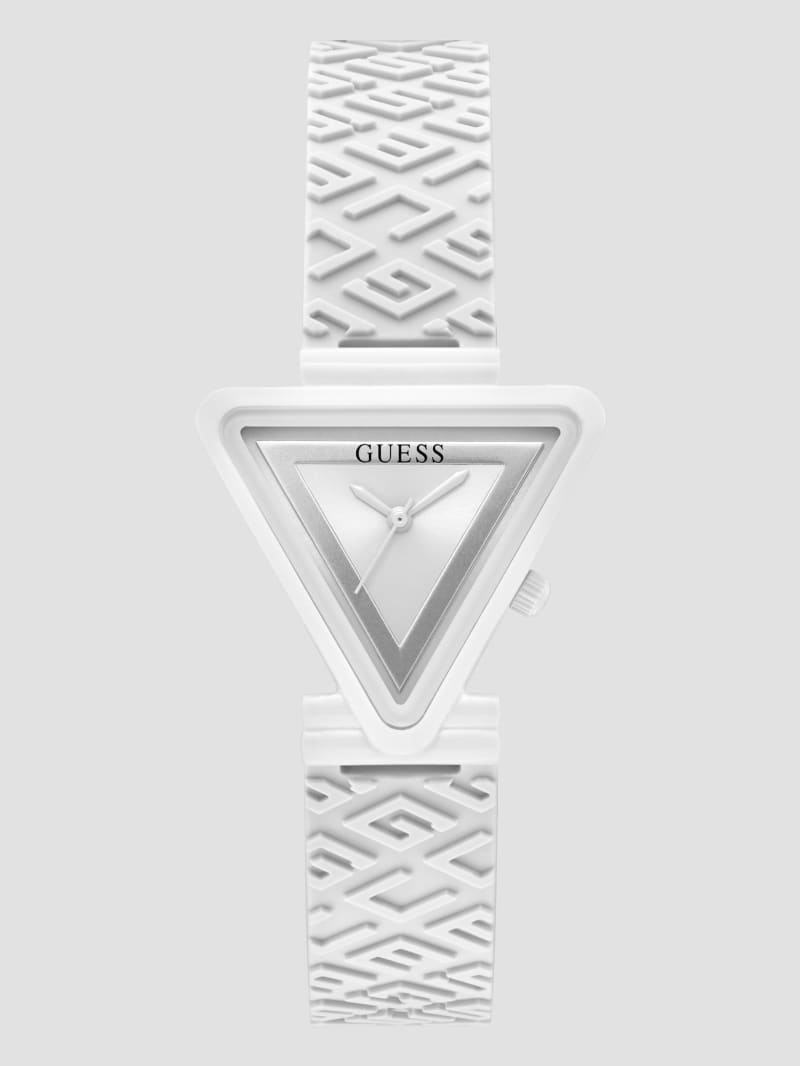 Guess white strap watch outlet