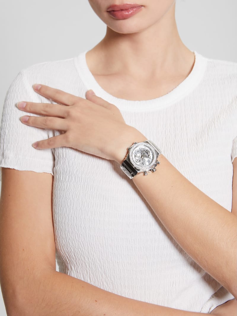 Guess watch silver crystal sale